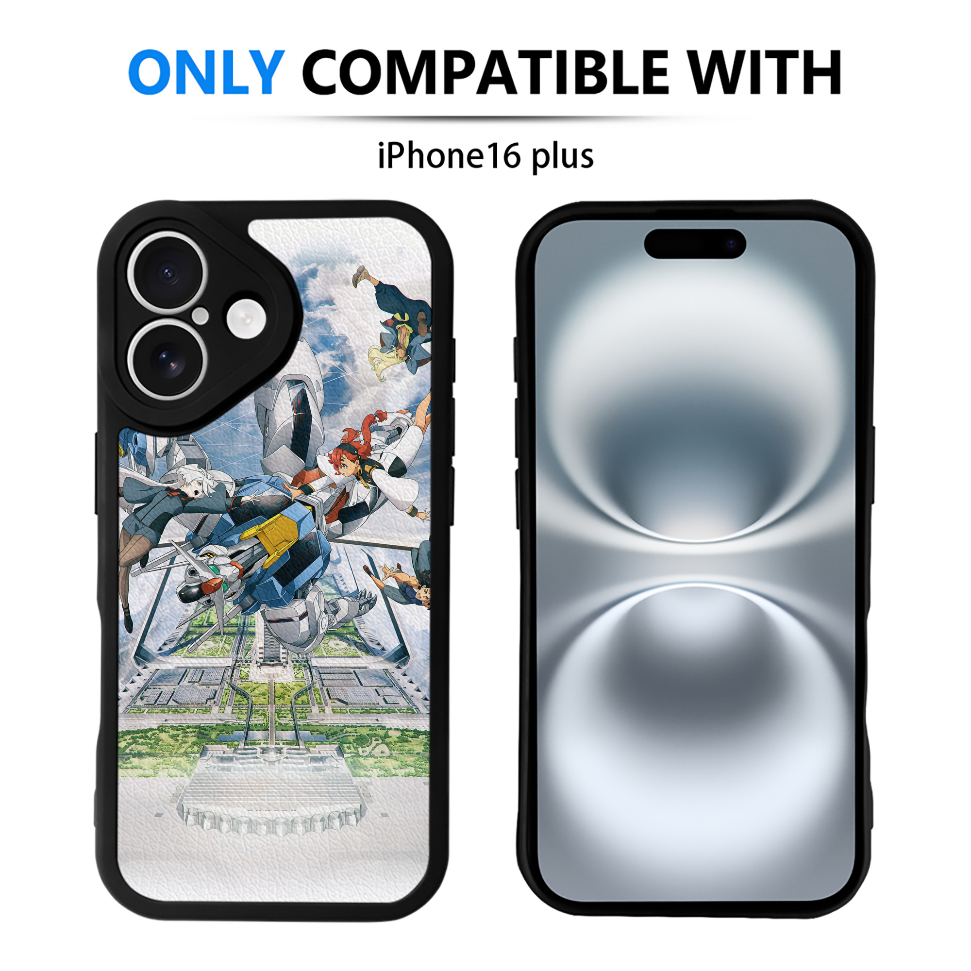 （画像用） 機動戦士ガンダム Mobile Suit Gundam 【iPhone 16シリーズ対応】シリコンスマホケース（レザー調） 材質：シリコン